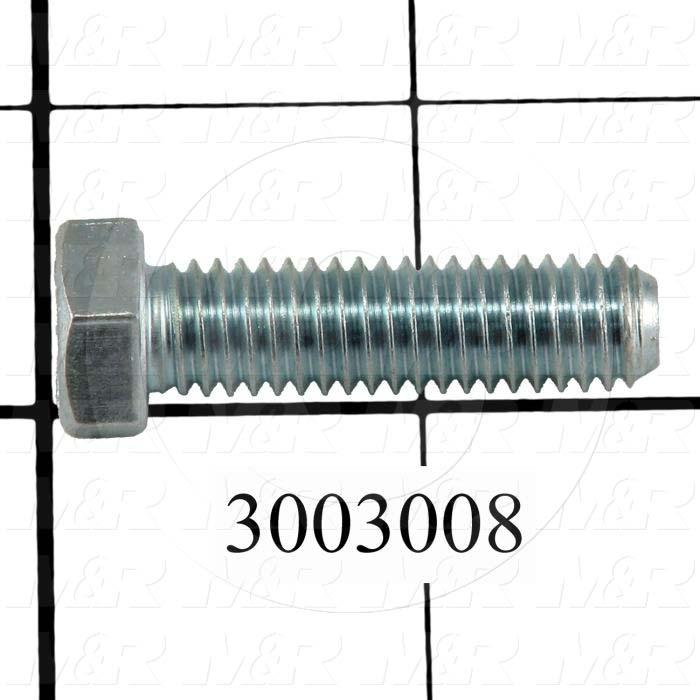 Machine Screws, Whiz Lock Head, Steel, Grade Class 5, Thread Size 1/2-20, Screw Length 1 1/4 in., Full Thread Length, Right Hand