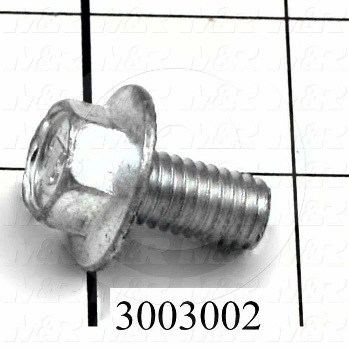 Machine Screws, Whiz Lock Head, Steel, Grade Class 8, Thread Size 3/8-16, Screw Length 3/4", Right Hand, Zinc