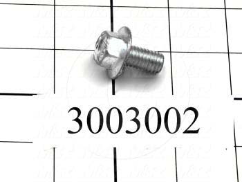Machine Screws, Whiz Lock Head, Steel, Grade Class 8, Thread Size 3/8-16, Screw Length 3/4", Right Hand, Zinc
