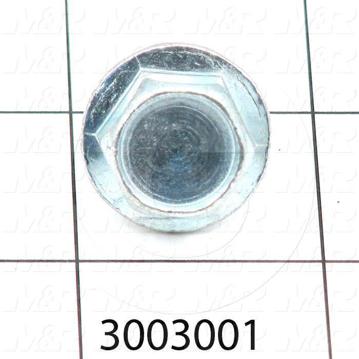 Machine Screws, Whiz Lock Head, Steel, Thread Size 3/8-16, Screw Length 1/2 in., Right Hand, Zinc