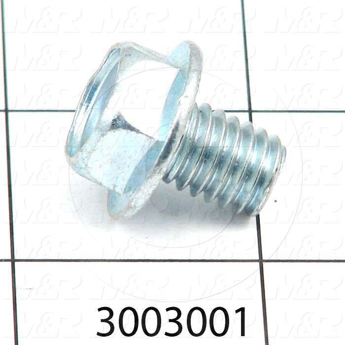 Machine Screws, Whiz Lock Head, Steel, Thread Size 3/8-16, Screw Length 1/2 in., Right Hand, Zinc