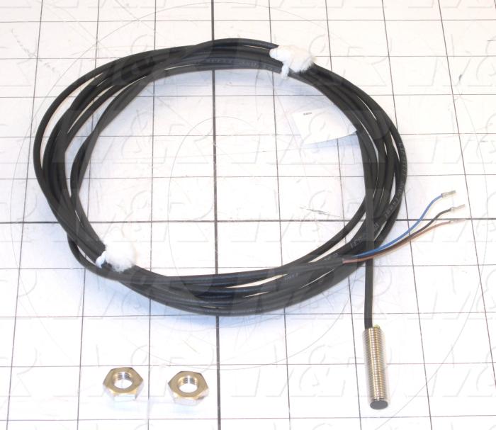 Magnetic Proximity Switch, 8mm Barrel, 3 Wire, NPN, Normally Open, With 3m Cable, 10-30VDC