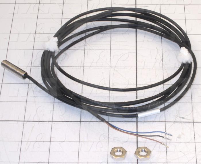 Magnetic Proximity Switch, 8mm Barrel, 3 Wire, NPN, Normally Open, With 3m Cable, 10-30VDC