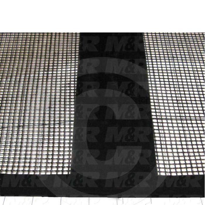 Mesh Conveyor Belt, Fiberglass, Black, With Flap, 24" Width, 190 in. Length