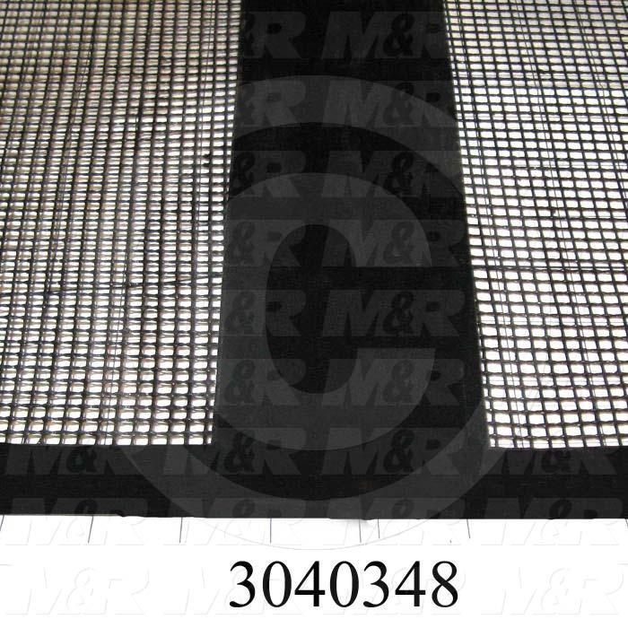 Mesh Conveyor Belt, Fiberglass, Black, With Flap, 32 in. Width, 780 in. Length