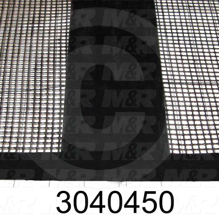 Mesh Conveyor Belt, Fiberglass, Black, With Flap, 36" Width, 603 in. Length