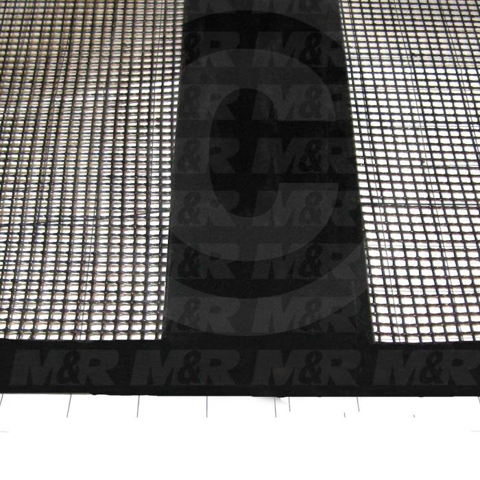 Mesh Conveyor Belt, Fiberglass, Black, With Flap, 60 in. Width, 550" Length