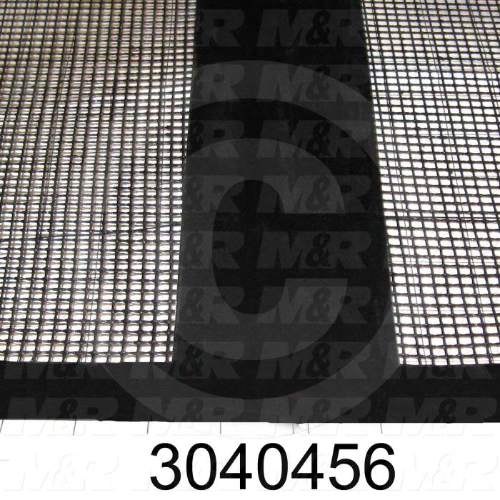 Mesh Conveyor Belt, Fiberglass, Black, With Flap, 60 in. Width, 608" Length