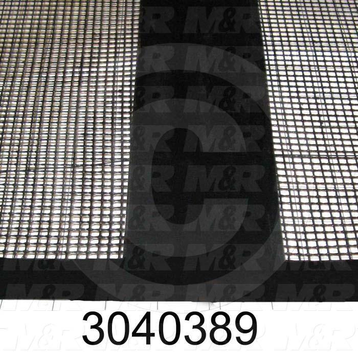 Mesh Conveyor Belt, Fiberglass, Black, With Flap, 60 in. Width, 636 in. Length