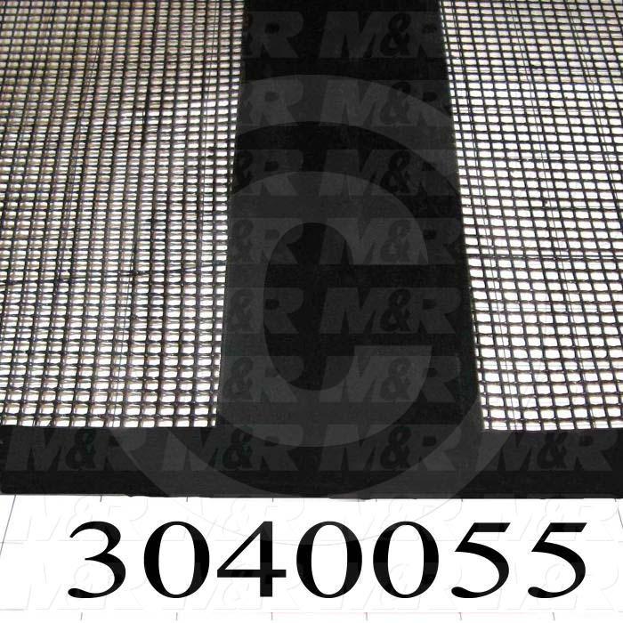 Mesh Conveyor Belt, Fiberglass, Black, With Flap, 60 in. Width, 780 in. Length