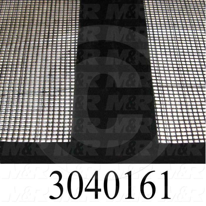 Mesh Conveyor Belt, Fiberglass, Black, With Flap, 60 in. Width, 874 in. Length