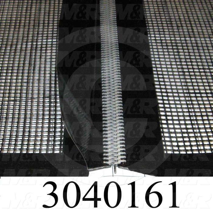 Mesh Conveyor Belt, Fiberglass, Black, With Flap, 60 in. Width, 874 in. Length