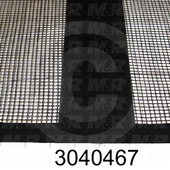 Mesh Conveyor Belt, Fiberglass, Black, With Flap, 72" Width, 1070 in. Length