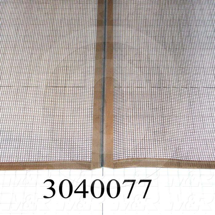 Mesh Conveyor Belt, Fiberglass, Tan, No Flap, 24" Width, 260" Length