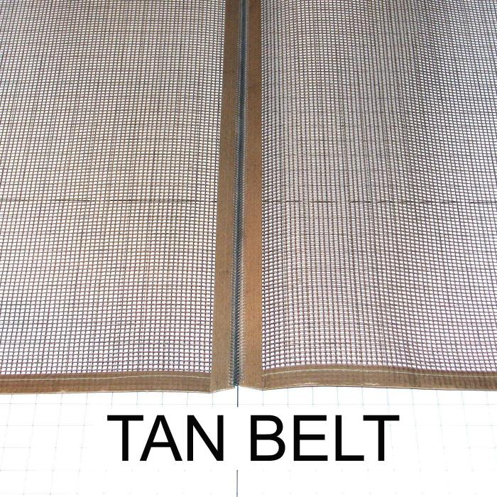 Mesh Conveyor Belt, Fiberglass, Tan, No Flap, 24" Width, 332 in. Length