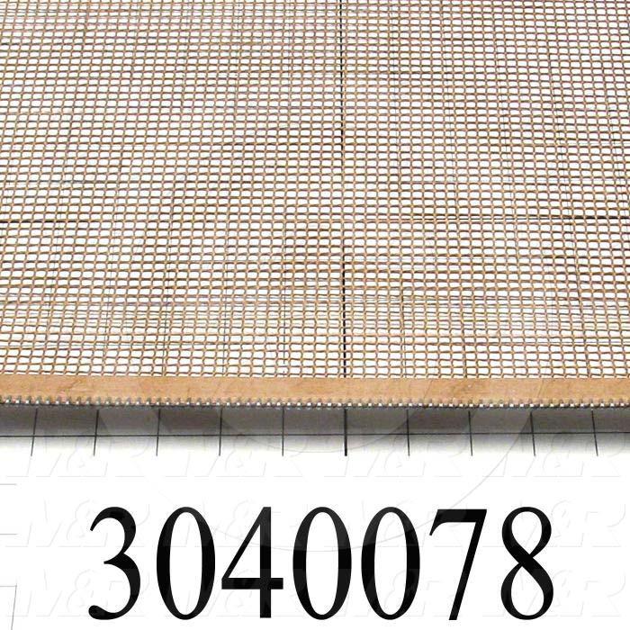 Mesh Conveyor Belt, Fiberglass, Tan, No Flap, 38" Width, 260" Length