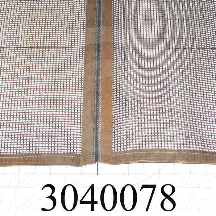 Mesh Conveyor Belt, Fiberglass, Tan, No Flap, 38" Width, 260" Length