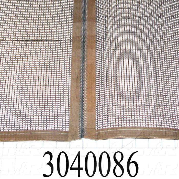 Mesh Conveyor Belt, Fiberglass, Tan, No Flap, 48" Width, 380 in. Length