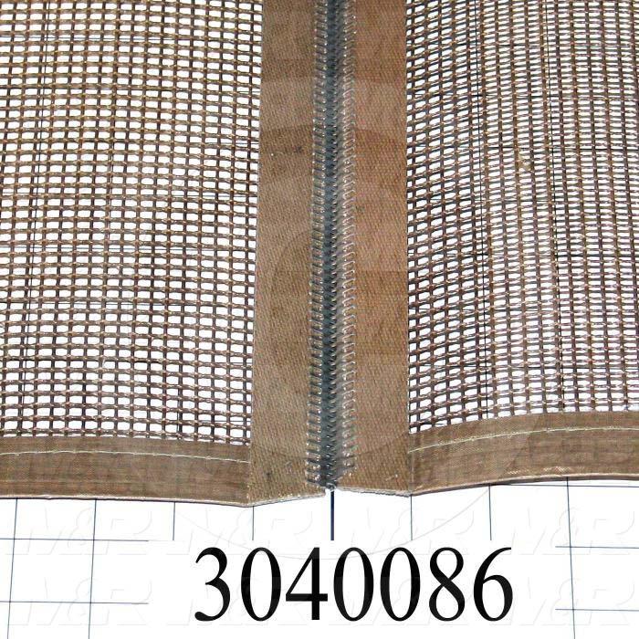 Mesh Conveyor Belt, Fiberglass, Tan, No Flap, 48" Width, 380 in. Length