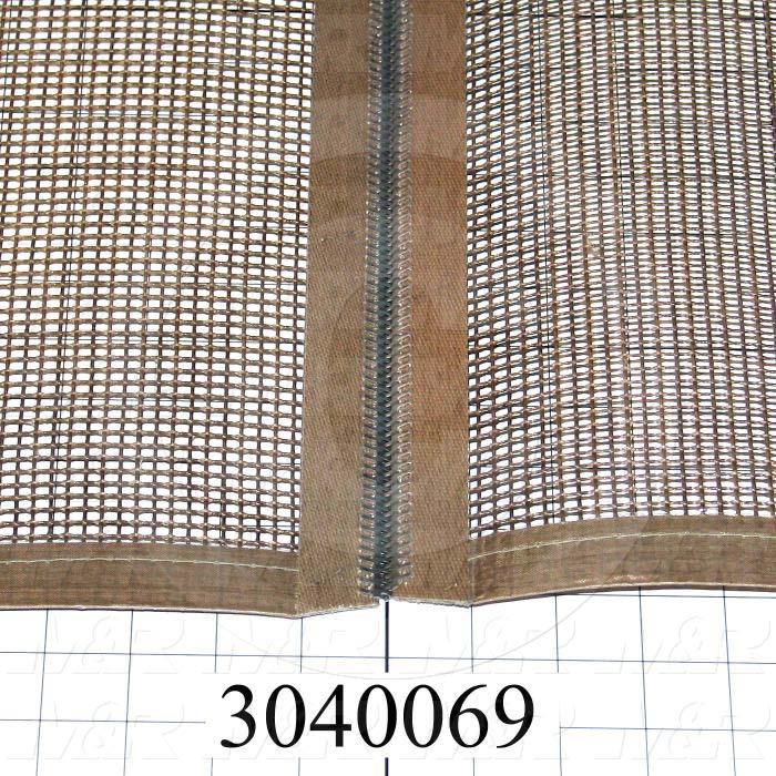 Mesh Conveyor Belt, Fiberglass, Tan, No Flap, 48" Width, 606" Length