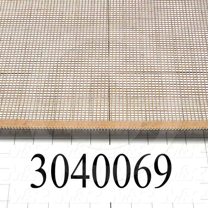 Mesh Conveyor Belt, Fiberglass, Tan, No Flap, 48" Width, 606" Length