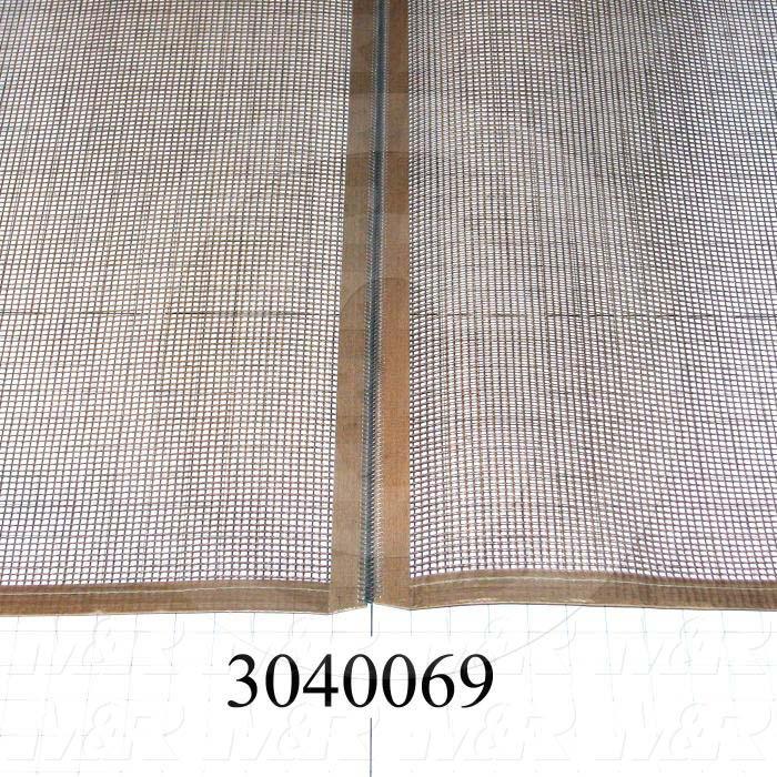 Mesh Conveyor Belt, Fiberglass, Tan, No Flap, 48" Width, 606" Length