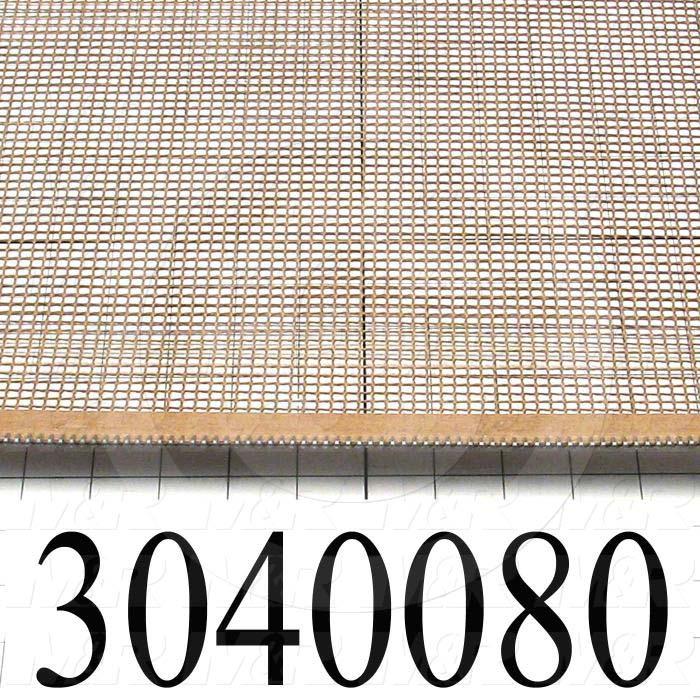 Mesh Conveyor Belt, Fiberglass, Tan, No Flap, 54 in. Width, 260" Length