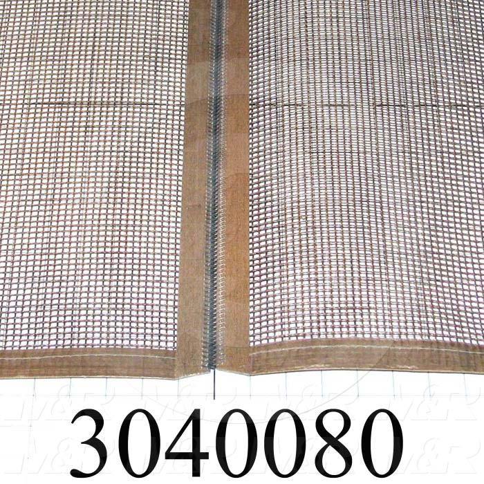 Mesh Conveyor Belt, Fiberglass, Tan, No Flap, 54 in. Width, 260" Length