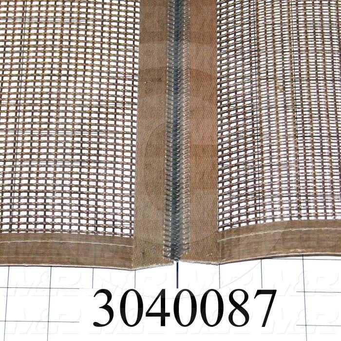 Mesh Conveyor Belt, Fiberglass, Tan, No Flap, 54 in. Width, 380 in. Length