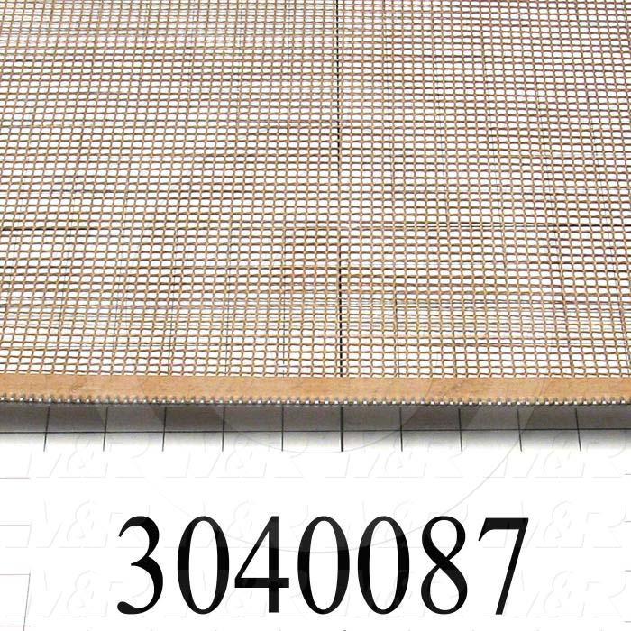 Mesh Conveyor Belt, Fiberglass, Tan, No Flap, 54 in. Width, 380 in. Length