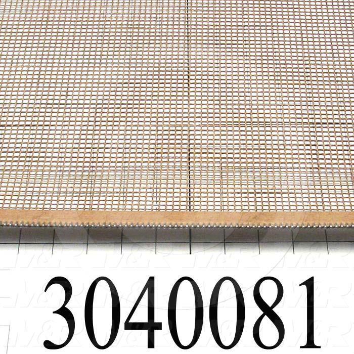 Mesh Conveyor Belt, Fiberglass, Tan, No Flap, 60 in. Width, 380 in. Length