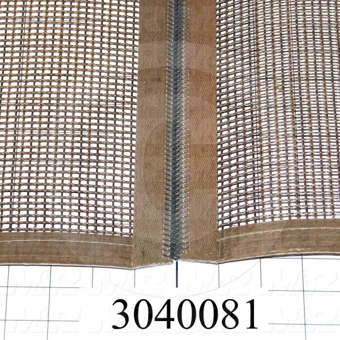 Mesh Conveyor Belt, Fiberglass, Tan, No Flap, 60 in. Width, 380 in. Length