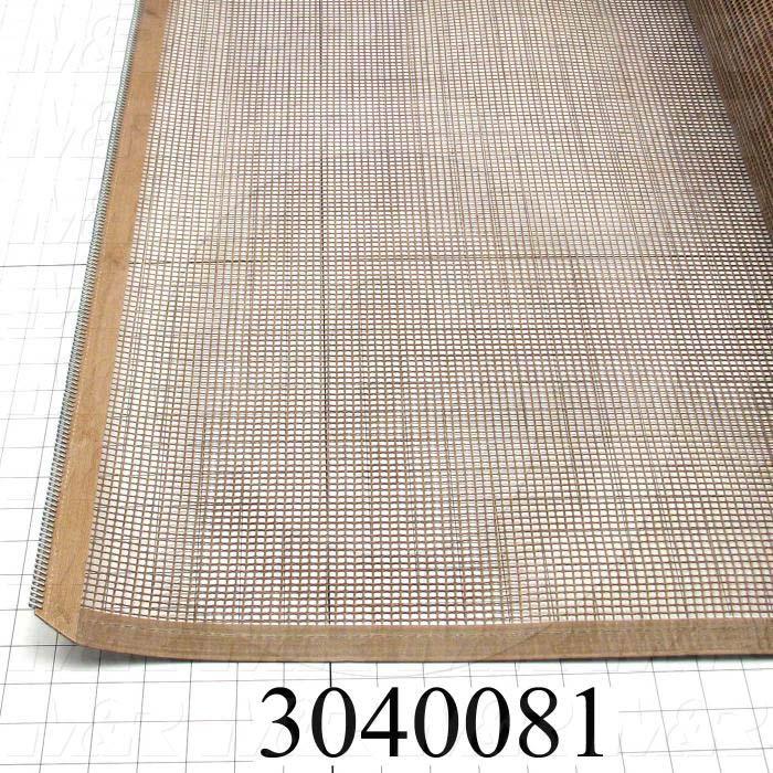 Mesh Conveyor Belt, Fiberglass, Tan, No Flap, 60 in. Width, 380 in. Length