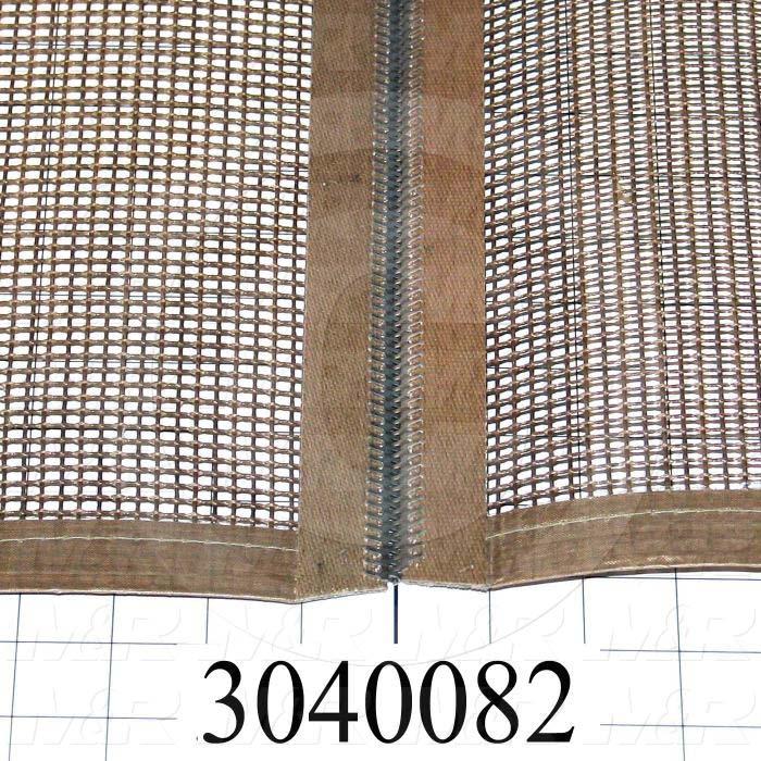 Mesh Conveyor Belt, Fiberglass, Tan, No Flap, 72" Width, 380 in. Length