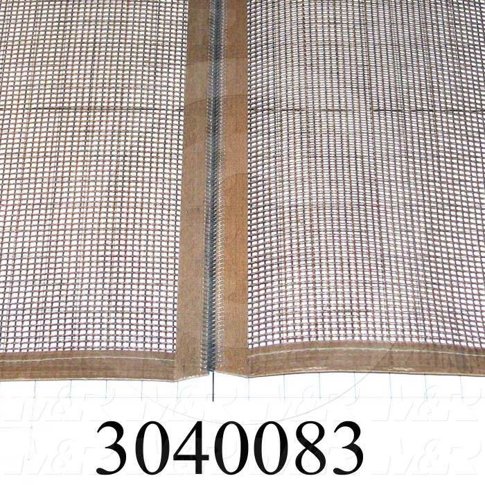 Mesh Conveyor Belt, Fiberglass, Tan, No Flap, 84 in. Width, 380 in. Length