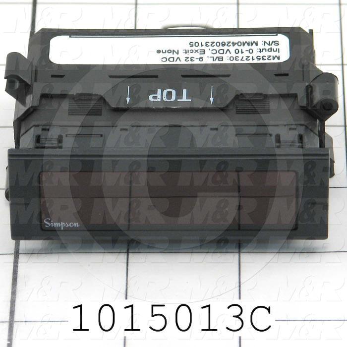 Meter, Digital, 0-10VDC, 7-Segment LCD, Red Backlight, 9-32VDC