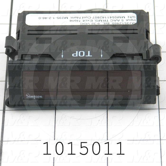 Meter, Digital, 5A AC, 7-Segment LCD, Red Backlight, 9-32VDC