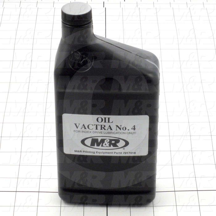Mineral Oil, Mobil Oil #4 Vactra 1 Qt. Container, SAE 90 Gear Oil, ISO Viscosity Grade 220