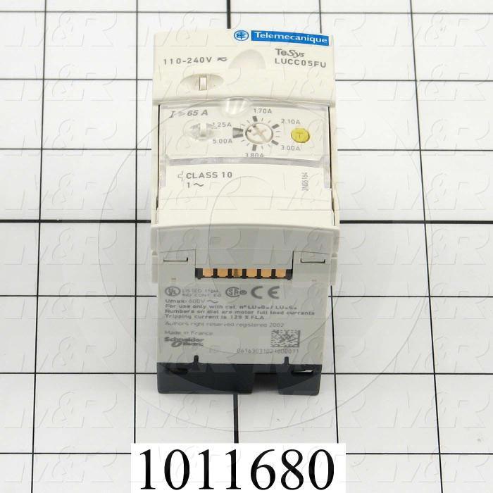 Motor Starter Protector, Single Phase, 110-240VAC, 1.25A Minimum Current, 5A Maximum Current
