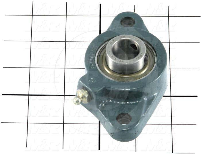 Mounted Bearing Units, Ball, Pillow Block Housing Type, 0.75 in. Inside Diameter, 25/64" Mounting Holes, 4.20" Overall Length, 1.28" Height, 2.38 in. Width
