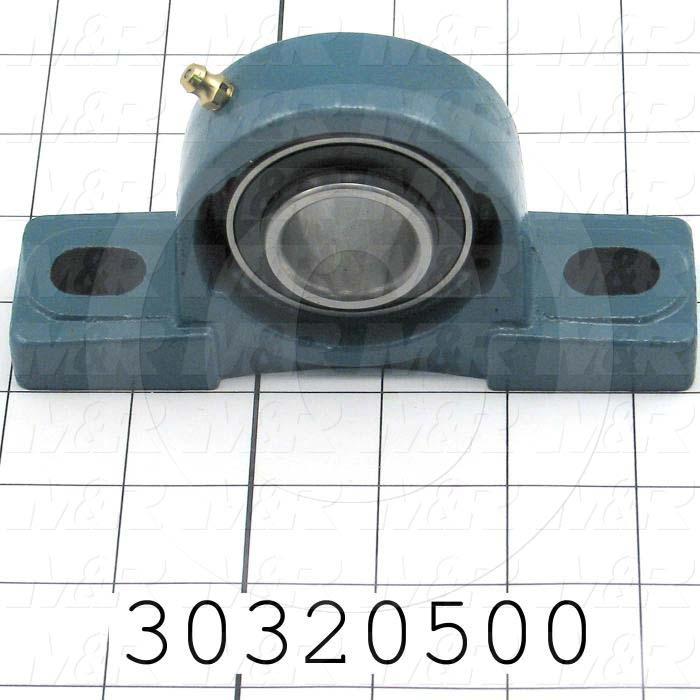 Mounted Bearing Units, Ball, Pillow Block Housing Type, 1.00" Inside Diameter, Sealed Seal Type, 3/8" Bolt Mounting Holes, 5.50 in. Overall Length, 2.78" Height, 1.50 in. Width
