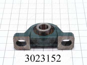 Mounted Bearing Units, Ball, Pillow Block Housing Type, 1.00" Inside Diameter, Slot 1/2" X 7/16" Mounting Holes, 6.25" Overall Length, 3.25" Height, 1.63"  Base Width