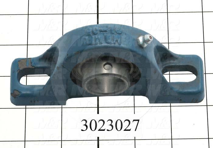 Mounted Bearing Units, Ball, Pillow Block Housing Type, 1.00" Inside Diameter, Slot 3/8" X 9/16" Mounting Holes, 5.50 in. Overall Length, 2.69" Height, 2.69" Base Width