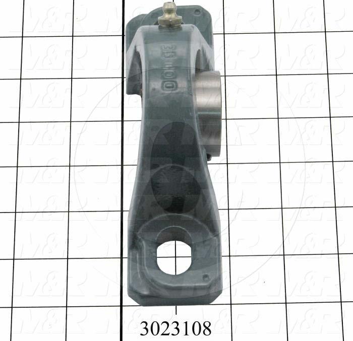Mounted Bearing Units, Ball, Pillow Block Housing Type, 1.25 in. Inside Diameter, Slot 1/2" X 7/16" Mounting Holes, 6.06" Overall Length, 3.09" Height, 1.50 in. Width