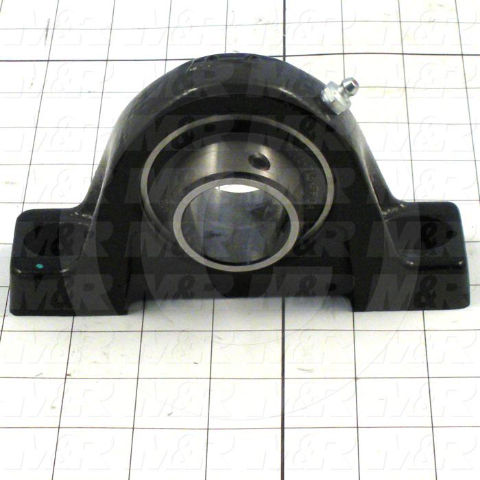 Mounted Bearing Units, Ball, Pillow Block Housing Type, 1.438" Inside Diameter, High Temp. 450  Deg. F Seal Type, 1/2" Bolt Mounting Holes, 6.88" Overall Length, 3.63" Height