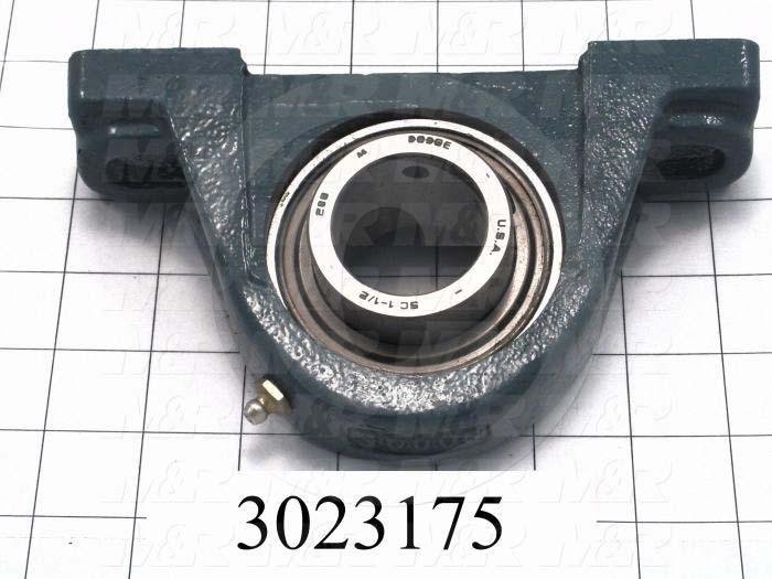 Mounted Bearing Units, Ball, Pillow Block Housing Type, 1.50 in. Inside Diameter, 1/2" Bolt Mounting Holes, 1.94" Shaft Height