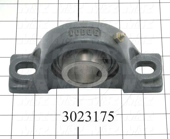 Mounted Bearing Units, Ball, Pillow Block Housing Type, 1.50 in. Inside Diameter, 1/2" Bolt Mounting Holes, 1.94" Shaft Height