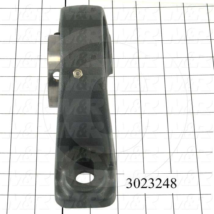 Mounted Bearing Units, Ball, Pillow Block Housing Type, 2.00 in. Inside Diameter, Slot 5/8" X 15/32" Mounting Holes, 8.38" Overall Length, 4.94" Height, 2.25" Base Width