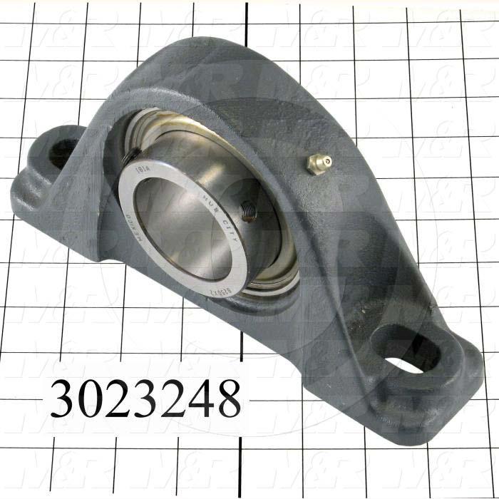 Mounted Bearing Units, Ball, Pillow Block Housing Type, 2.00 in. Inside Diameter, Slot 5/8" X 15/32" Mounting Holes, 8.38" Overall Length, 4.94" Height, 2.25" Base Width