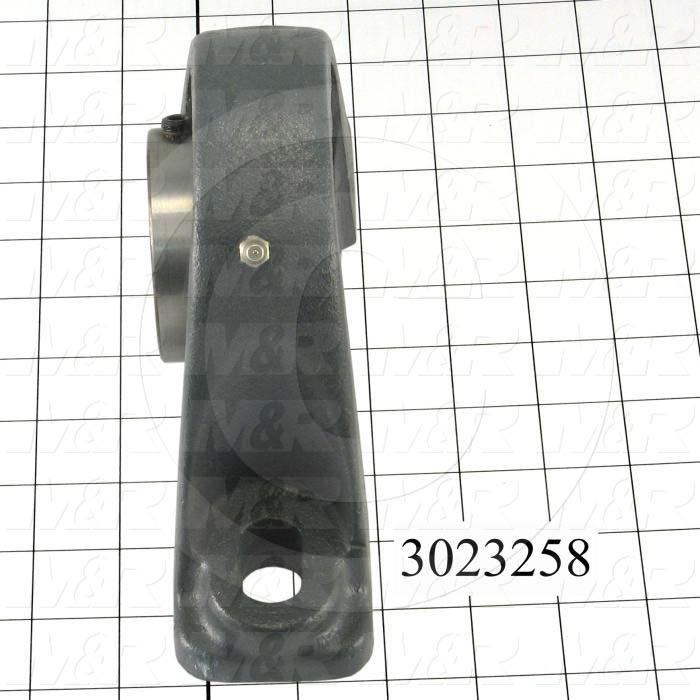 Mounted Bearing Units, Ball, Pillow Block Housing Type, 2.19" Inside Diameter, Slot 5/8" X 15/32" Mounting Holes, 8.38" Overall Length, 4.94" Height, 2.25" Base Width